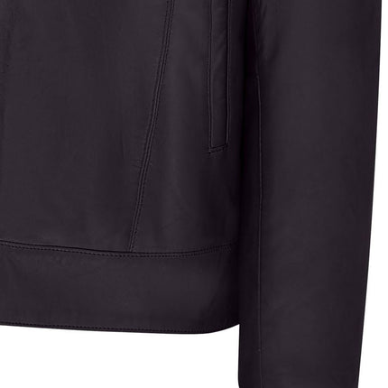 Mens Retro 100% Nappa Leather Harington Biker Jacket