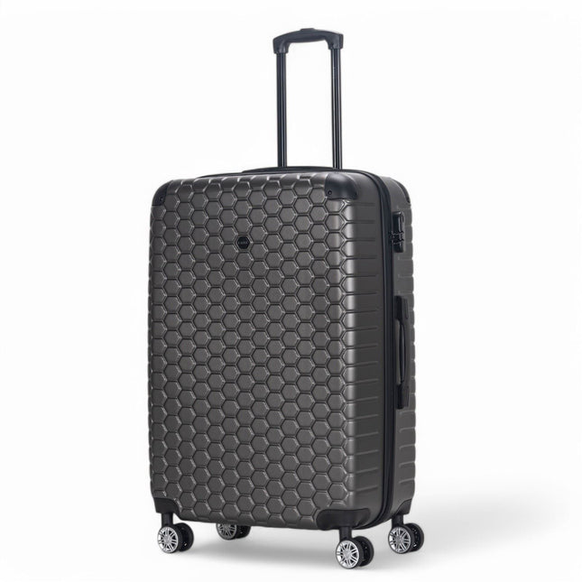 Hard Shell ABS 8 Wheel Luggage Travel Cabin Holiday Bags Suitcase Set