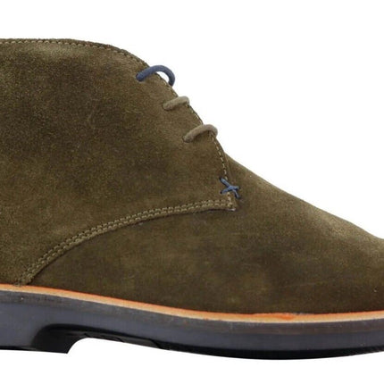 Mens Khaki Suede Lace Up Chukka Boots