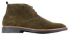 Mens Khaki Suede Lace Up Chukka Boots