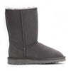 Women's Genuine Sheepskin Grey Suede Slip-On Ankle Winter Boots - Dusk