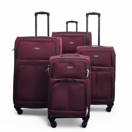 Expandable Soft Shell 4 Wheel Luggage Travel Cabin Suitcase Set Holiday Bags
