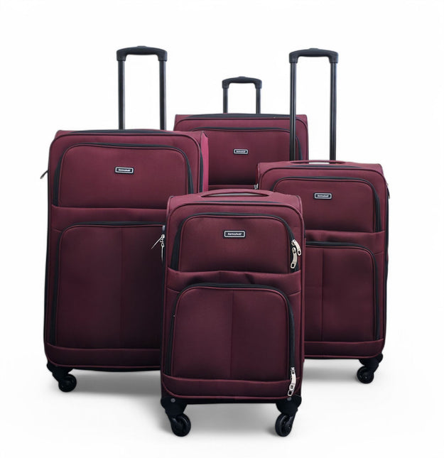 Expandable Soft Shell 4 Wheel Luggage Travel Cabin Suitcase Set Holiday Bags