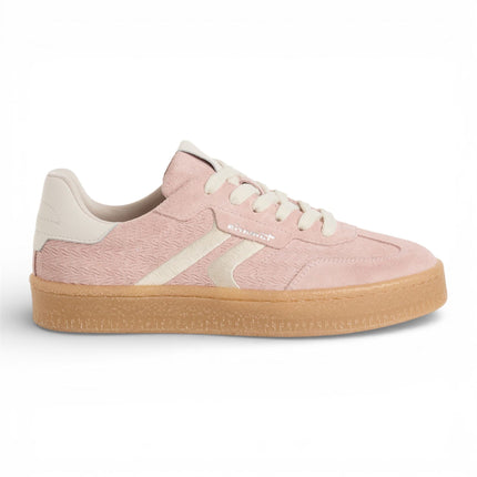 Tamaris Women's Pink Leather White Stripes Trainers Sneaker Shoes
