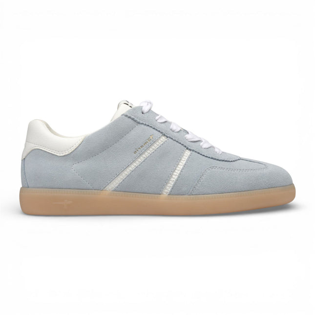 Tamaris Women's Blue White Leather Trainers Sneaker Shoes