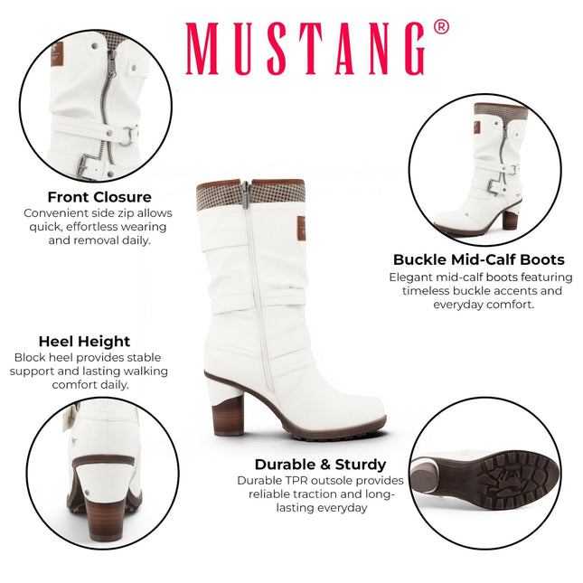 Mustang Women's Mid-Calf Heeled Long Boots - M0162001