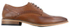 Mens Classic Oxford Brogue Shoes In Perforated Tan Leather