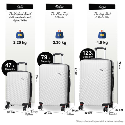 Expandable Hard Shell 8 Wheels Luggage Travel Cabin Bags Suitcase Set