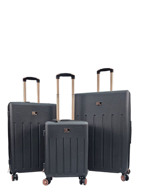 Lightweight Black Hard Shell ABS Suitcase Set Luggage Travel Cabin Case Bags