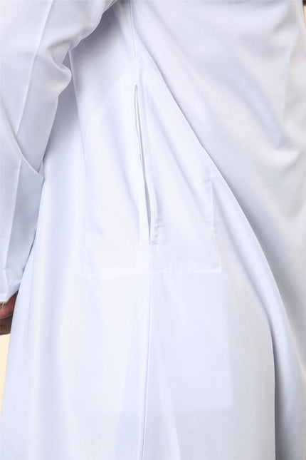 Men's Omani Eid White Thobe  Saudi Emirati Jubba Robe