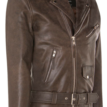 Mens Cow-Hide Black Brando Jacket -Venice