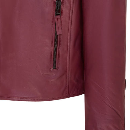 Mens Slim Fit Brando Style Double Cross Zip 100% Leather Biker Jacket