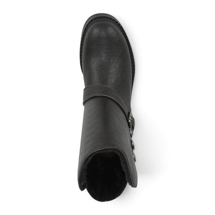 Blowfish Malibu Women's Black Faux Leather Winter Biker Boots - Venice-Cozy