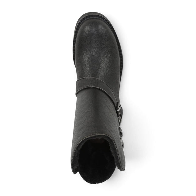 Blowfish Malibu Women's Black Faux Leather Winter Biker Boots - Venice-Cozy