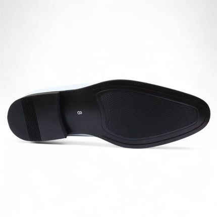 Men’s White Formal Tassel Loafers Slip-On Leather Shoes