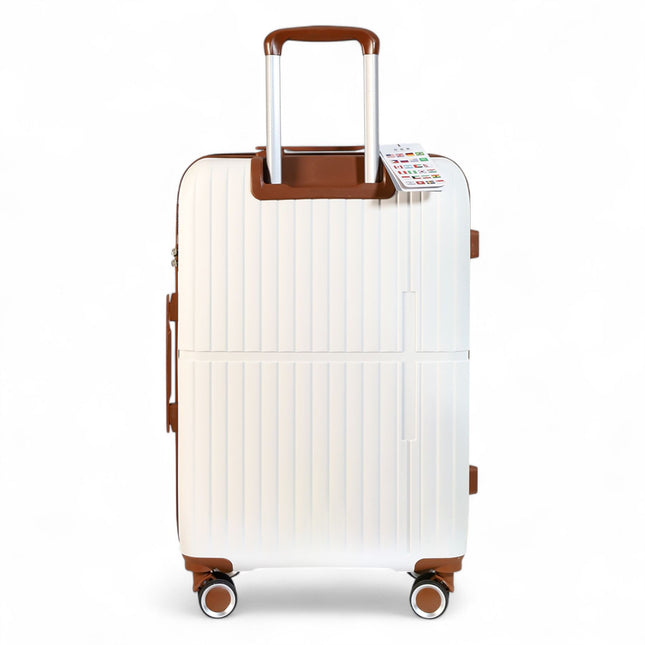 Strong Hard Shell Suitcase Set 8 Wheel Cabin Luggage Holiday Travel Case