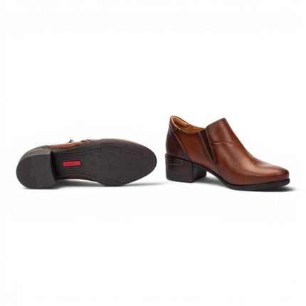 Pikolinos Women's Brown Leather Low Heel Shoes - Malaga