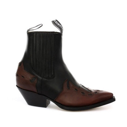 Grinders Unisex Leather Black Western Boots - Arizona Lo