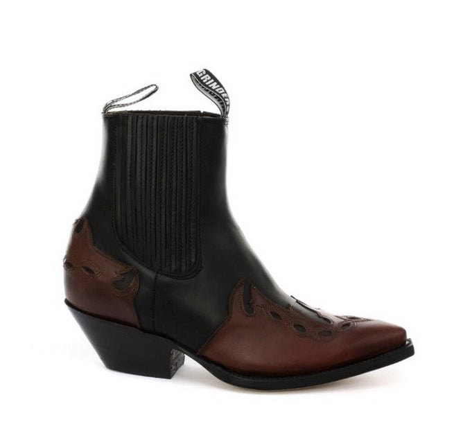 Grinders Unisex Leather Black Western Boots - Arizona Lo