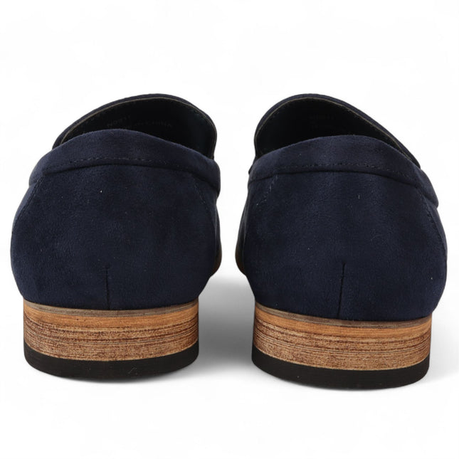 Men's Navy Suede Loafers Lightweight Slip-On Casual Shoes