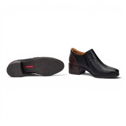 Pikolinos Women's Black Leather Low Heel Shoes - Malaga