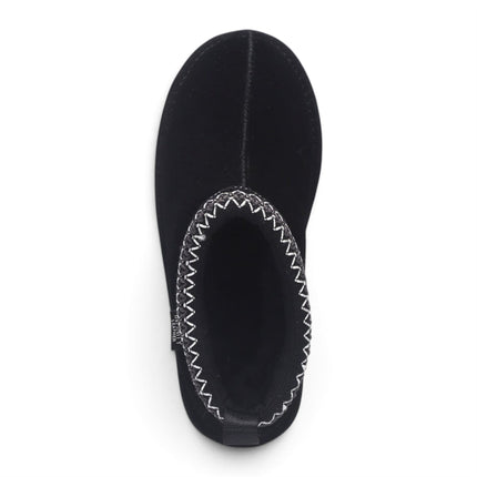 Women’s Black Genuine Sheepskin Real Fur Winter Platform Slippers - Polar