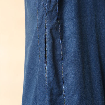 Men's Blue Hooded Moroccan Thobe Djellaba Jubba Robe Eid
