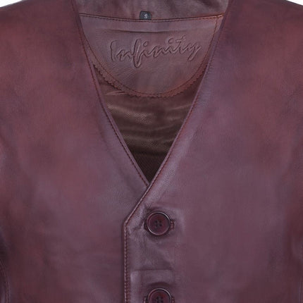Mens Classic Leather Waistcoat-Chester