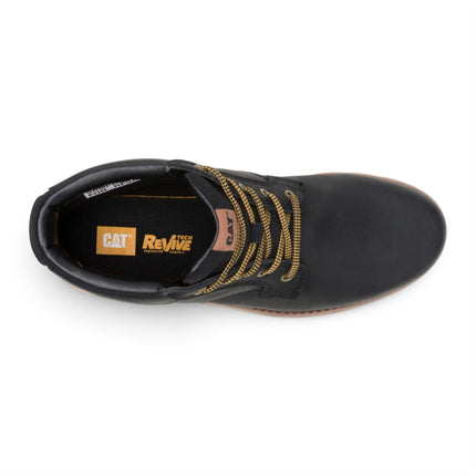 Caterpillar (CAT) Men's Water-Resistant Black Leather Ankle Boots - Estimate Chukka