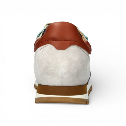 Lorenzo Conti Men's Aglae 02 Grey Blue Leather Trainers Sneaker Shoes