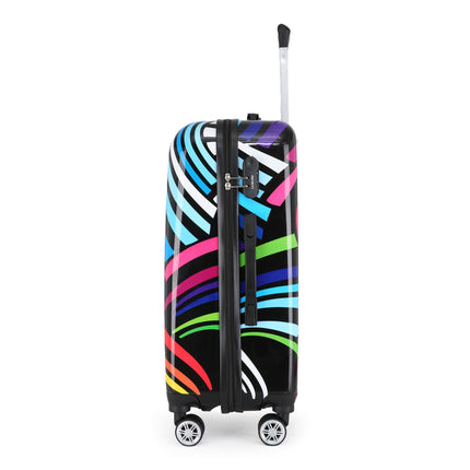 Hardside Shell Suitcase Set Printed Luggage Lightweight Cabin Travel Bag