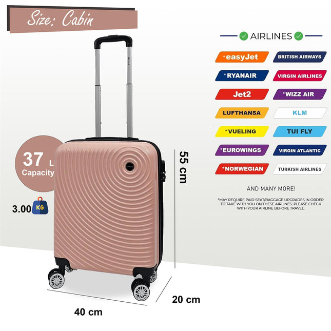 Hard Shell ABS Cabin Suitcase Luggage Set