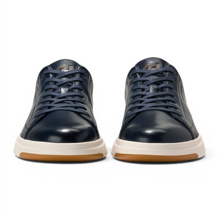 Cole Haan Men's GrandPro Luxe Mile Trainer Blue Leather Sneakers - C42754