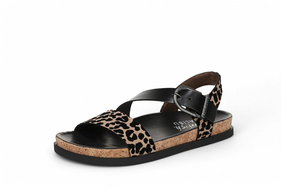 Blowfish Malibu Women's Leopard Brown Footbed Sandals - Lance