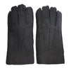 Infinity Leather Mens Black Luxury Sheepskin Suede Leather Gloves