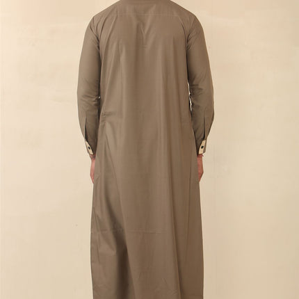 Men's Brown Thobe Arab Saudi Emirati Islamic Clothing Jubba Robe