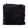 Genuine Sheepskin Black  40x40cm Real Wool Single Sided Cushion