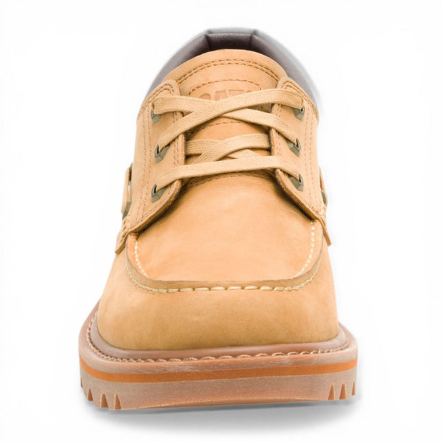 CAT (Caterpillar) Mens Honey Brown Leather Low-Cut Boots - Colorado Boat Lo