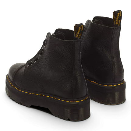 Dr Martens Sinclair Black Leather Zip Front Platform Boots - 22564001