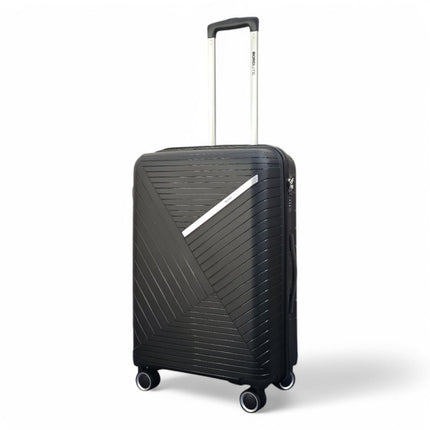 Robust PP Hard Shell 8 Wheels Luggage Travel Holiday Cabin Suitcase Set