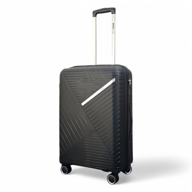 Robust PP Hard Shell 8 Wheels Luggage Travel Holiday Cabin Suitcase Set