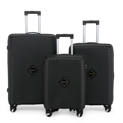 Dual 4 Wheel Robust Lightweight TSA Hard Shell Suitcase Luggage Travel Bags Set
