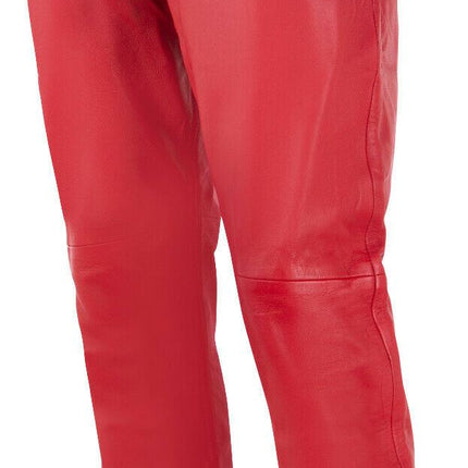 Mens  Leather Jogging Bottoms-Boston