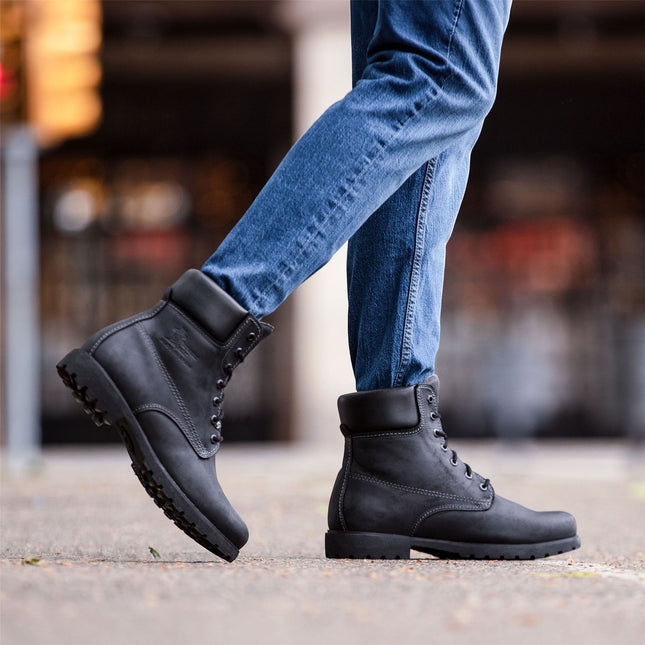 Panama Jack  03 C3 Men's Black Leather Waterproof Ankle Boots