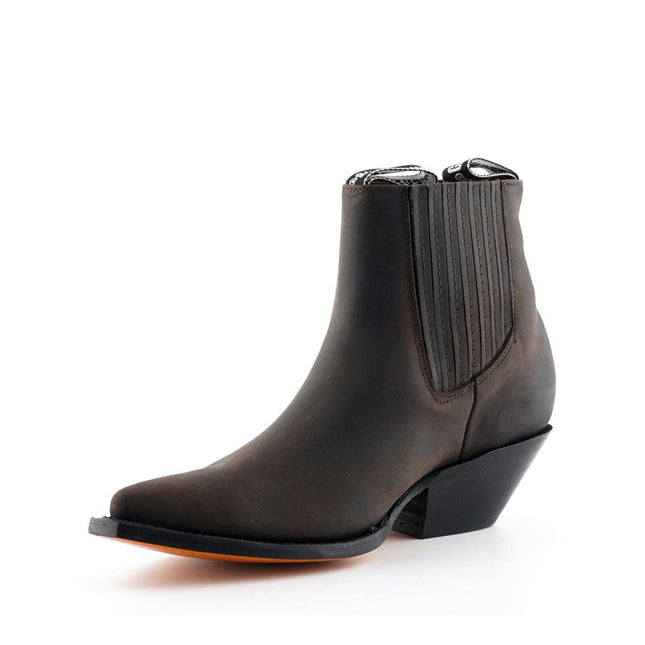 Grinders Unisex Brown Western Chelsea Boots - Mustang