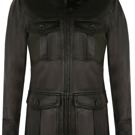 Mens Leather Parka Safari Coat-Mesa Verde