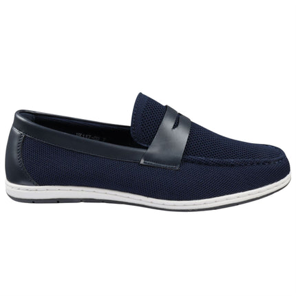 Men’s Navy Breathable Loafers Lightweight Slip-On