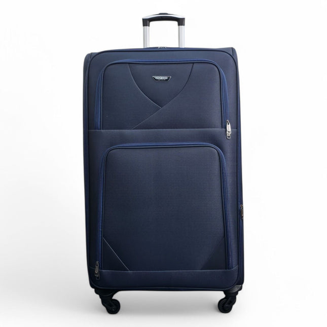Soft Shell Lightweight Nylon Suitcase Set 4 Wheel Travel Case Holiday Bags