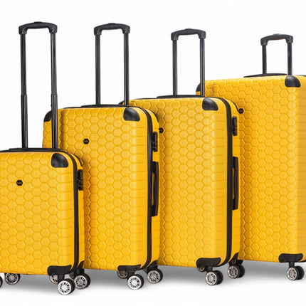 Hard Shell ABS 8 Wheel Luggage Travel Cabin Holiday Bags Suitcase Set