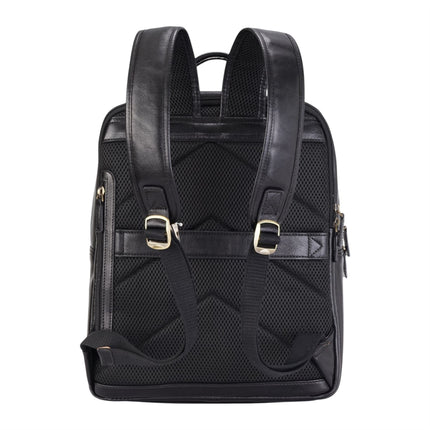 Genuine Leather Black Vintage Laptop Backpack Travel Bag - Cove